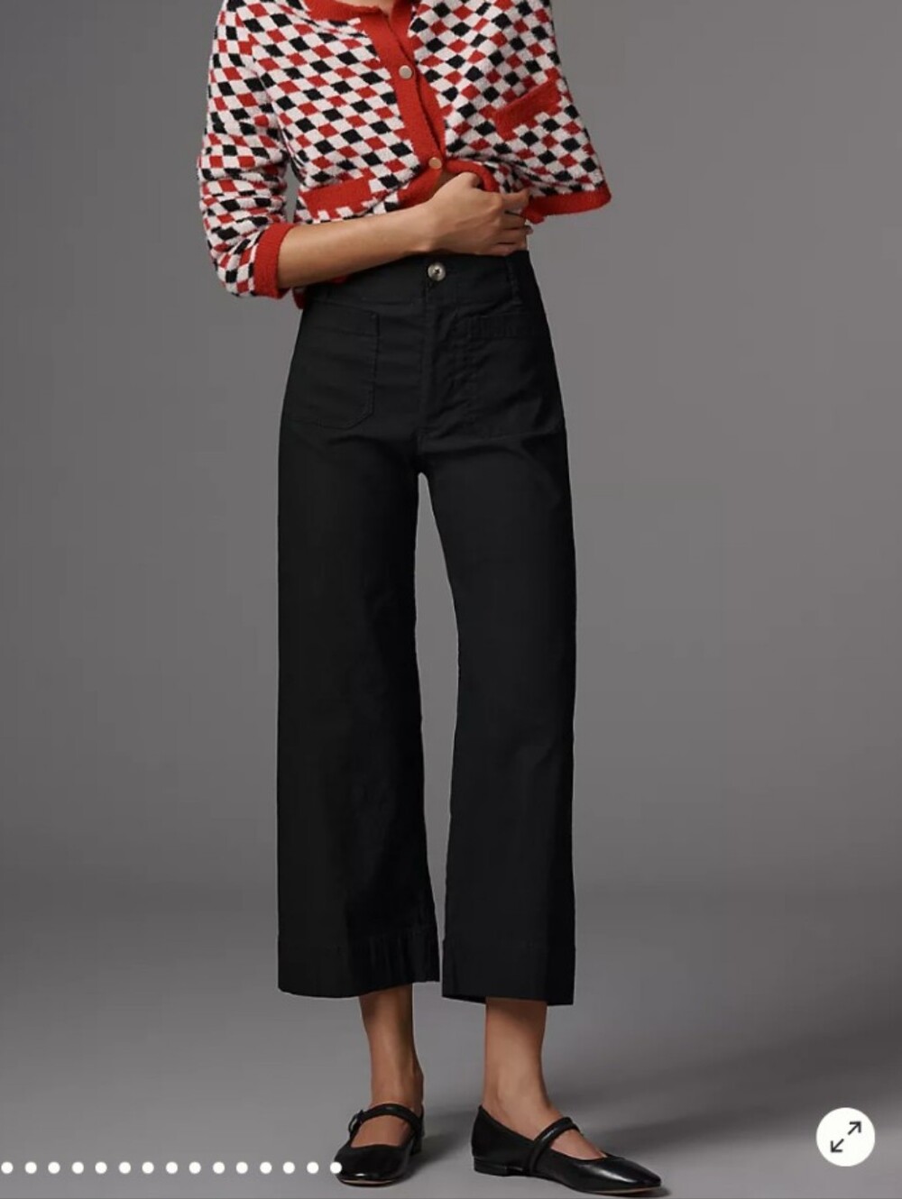 Maeve The Colette Pant Anthropologie Cropped Wide Leg Magic Fabric Front Pockets